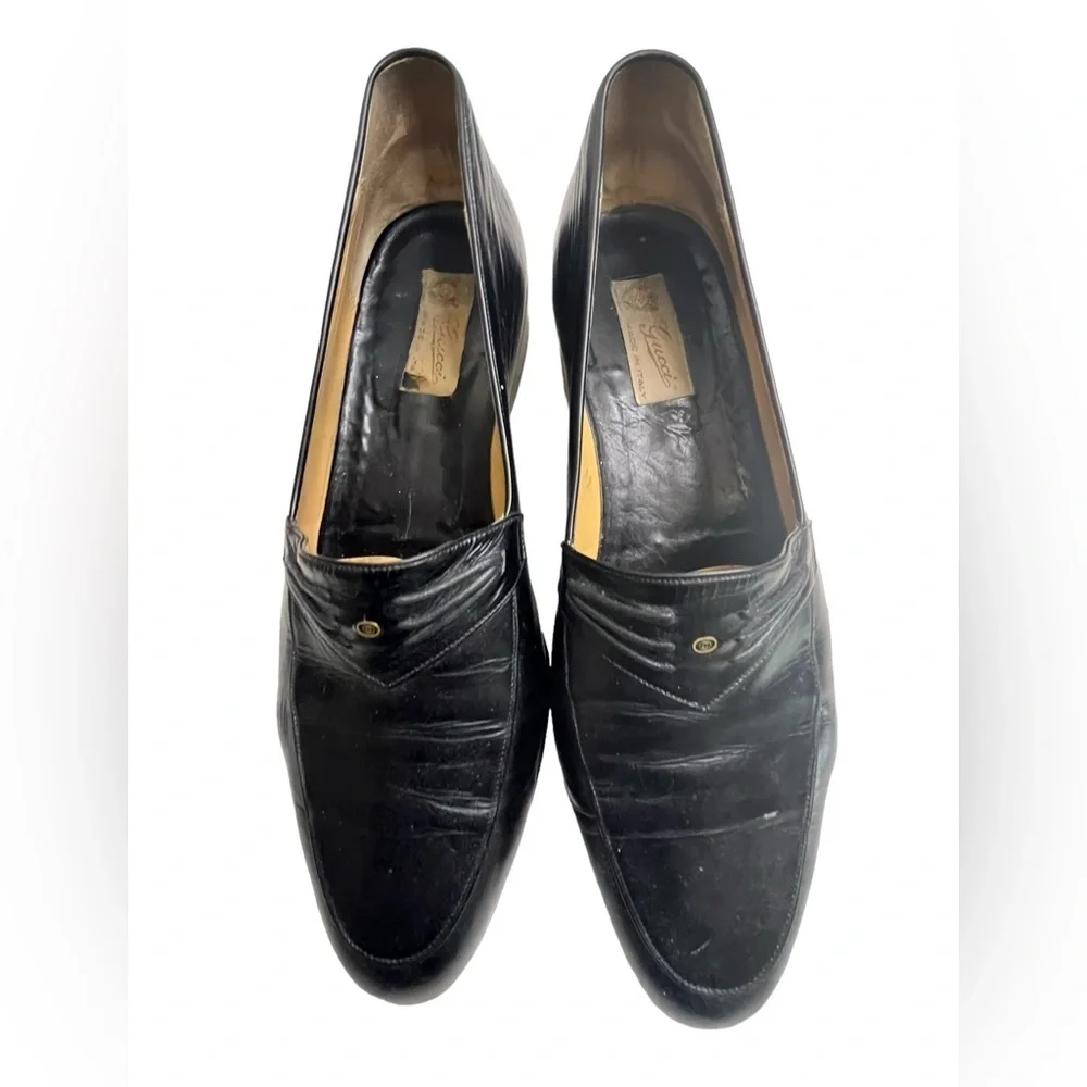 Gucci Men's Black Loafers size 43.5